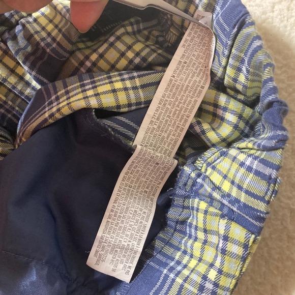 Forever 21 Women's Blue Yellow Plaid Cargo Pants Wide‎ Leg Size Medium - Picture 10 of 16